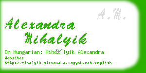 alexandra mihalyik business card